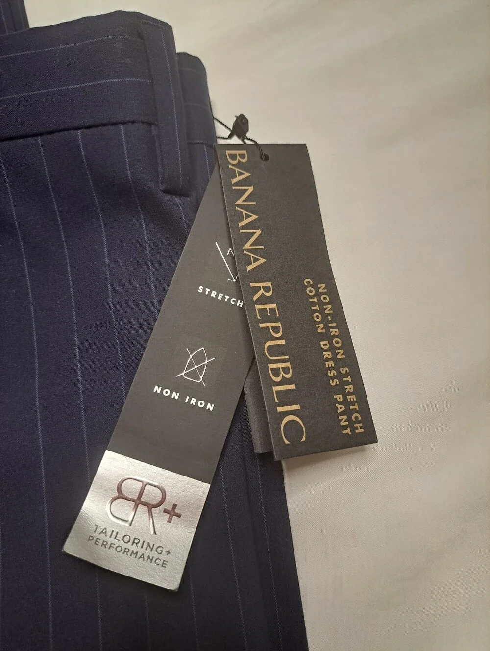 Mens Banana Republic Navy Pinstripe Dress Pants